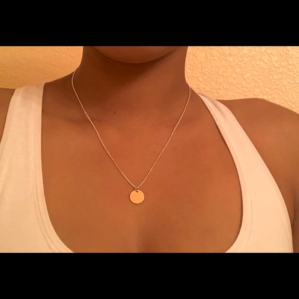 Rose Gold minimalist geometric necklace pendant